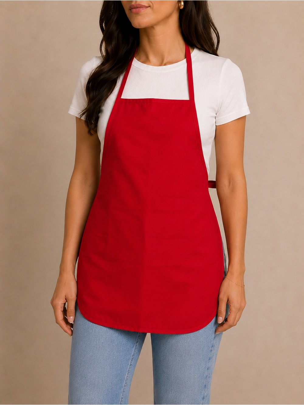 Bright Red Child Apron